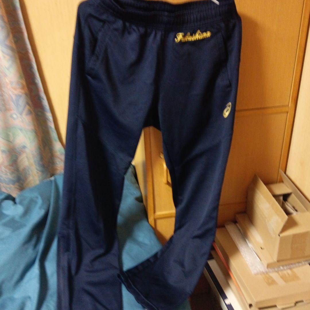 アシックス千葉 中央学院 セットアップ ジャージ＆ロングパンツネイビー Lサイズ