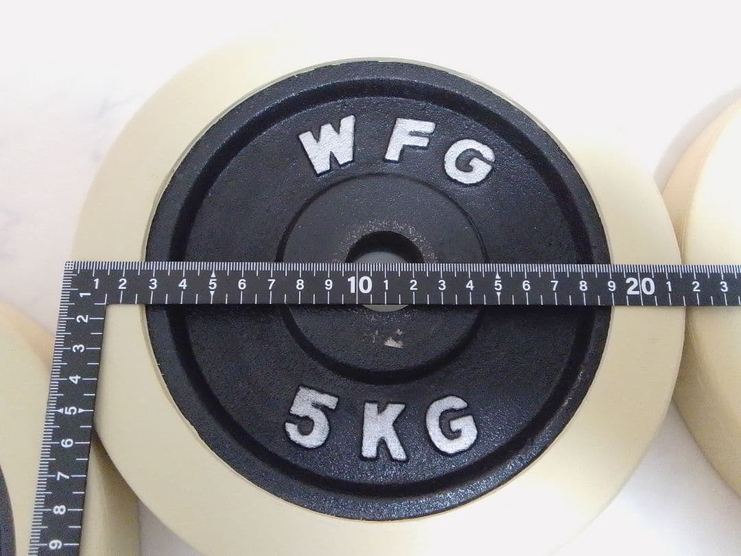 WFG ワイルドフィット ラバー付 ダンベル プレート 5kg×4=20kg ①