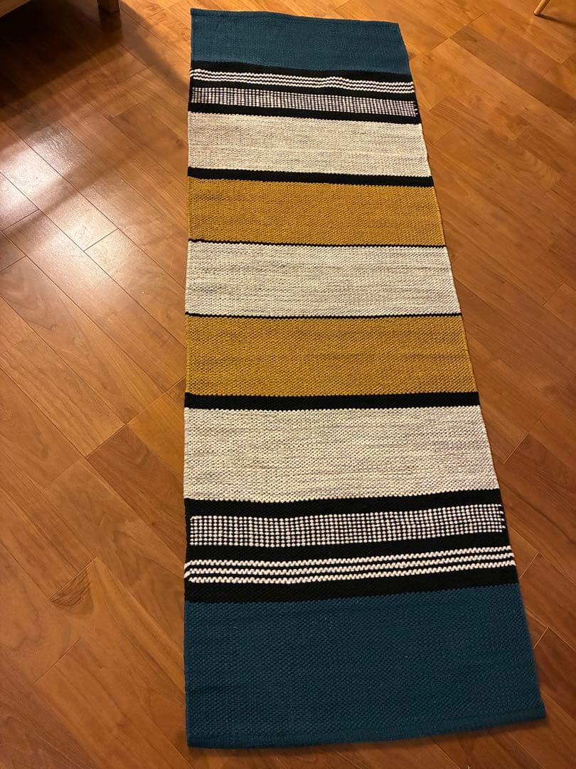 ヨガマット インド　手織りコットン　ハンドメイド