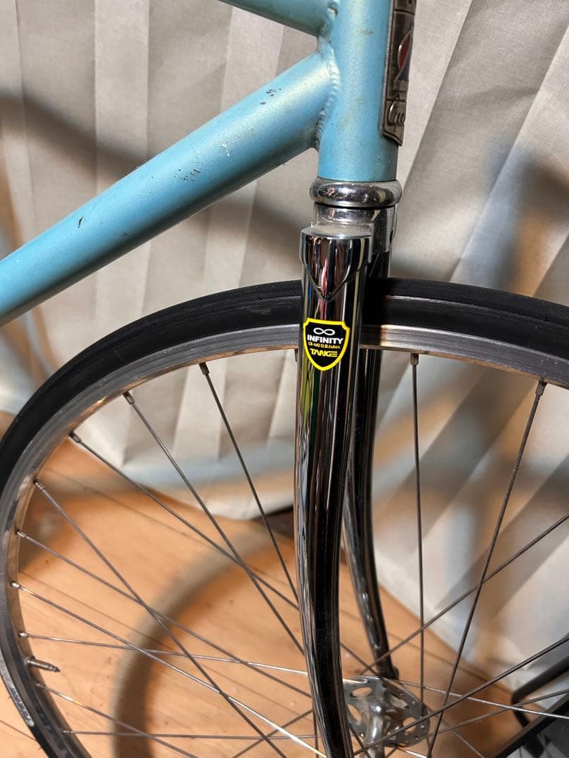 Fuji feather ピストバイク 水色 tange フォーク