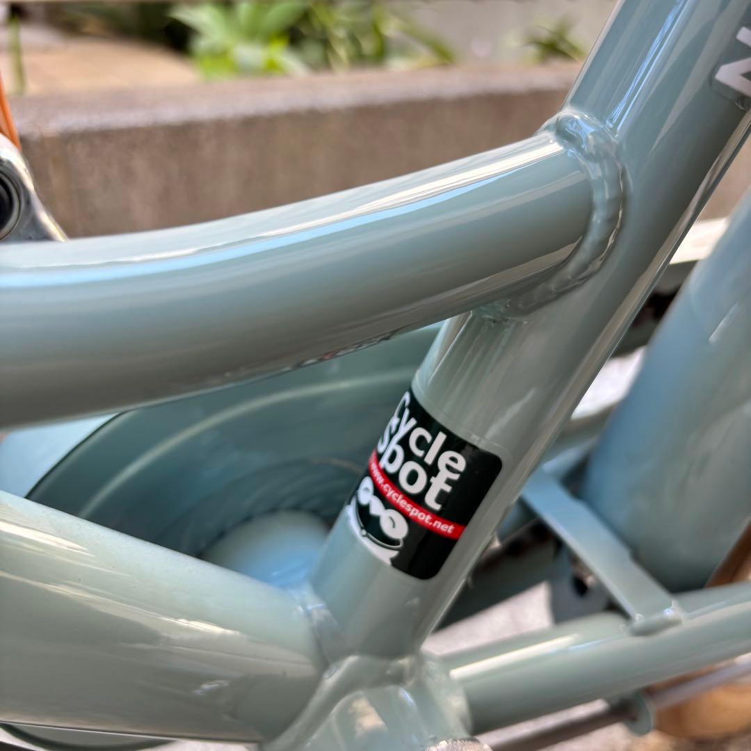 幼児用自転車 ミントグリーン 前面バスケット付き