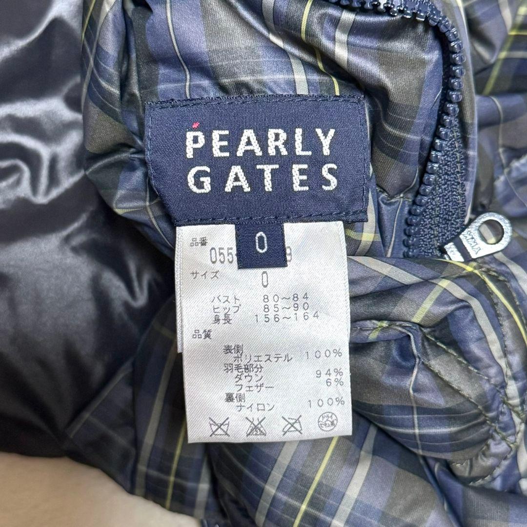 PEARLY GATES ダウン リバーシブル ベスト 3way チェック柄