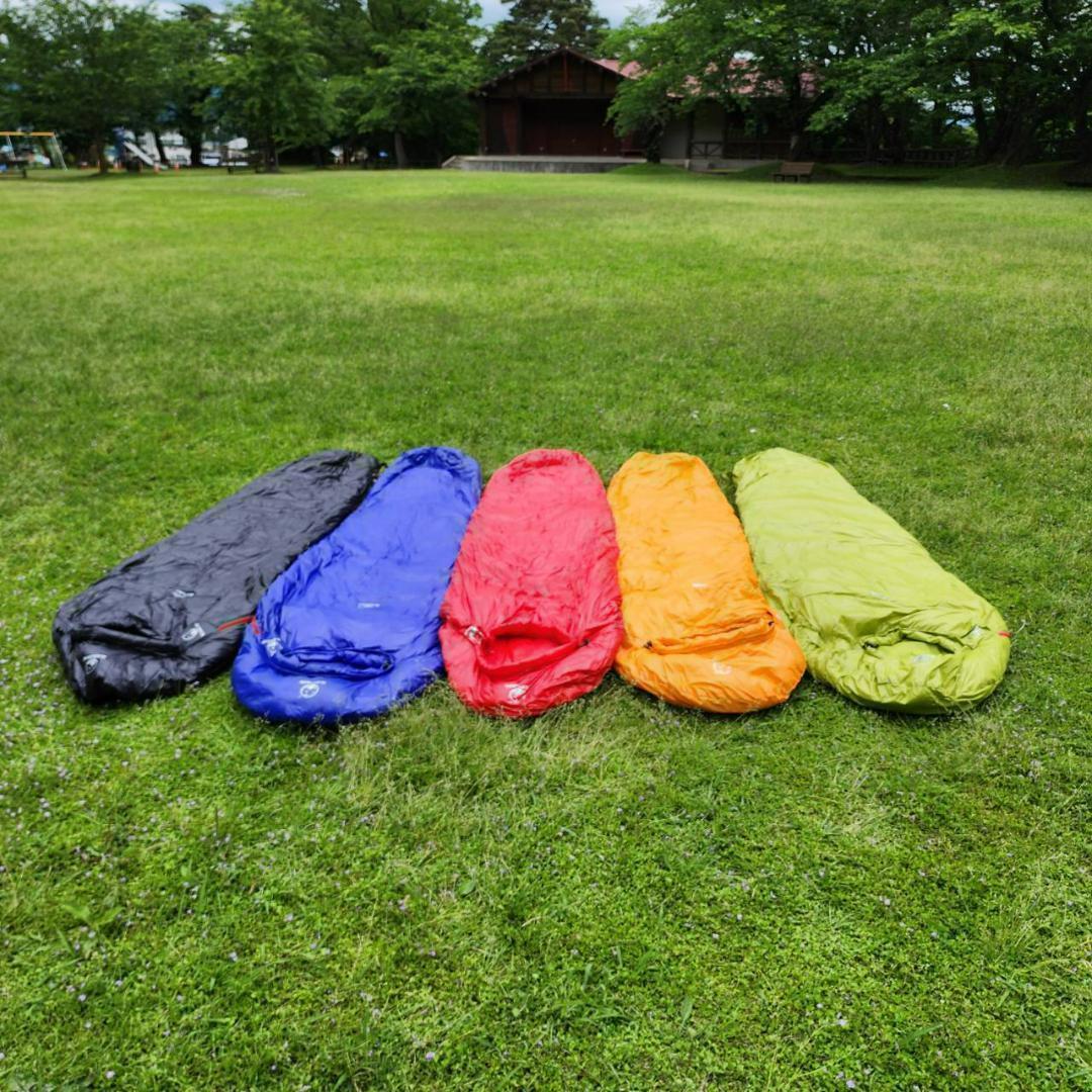 ✨後悔しない寝袋選び✨アウトドア　マミー型寝袋　ダウンシュラ　ブラック　400g