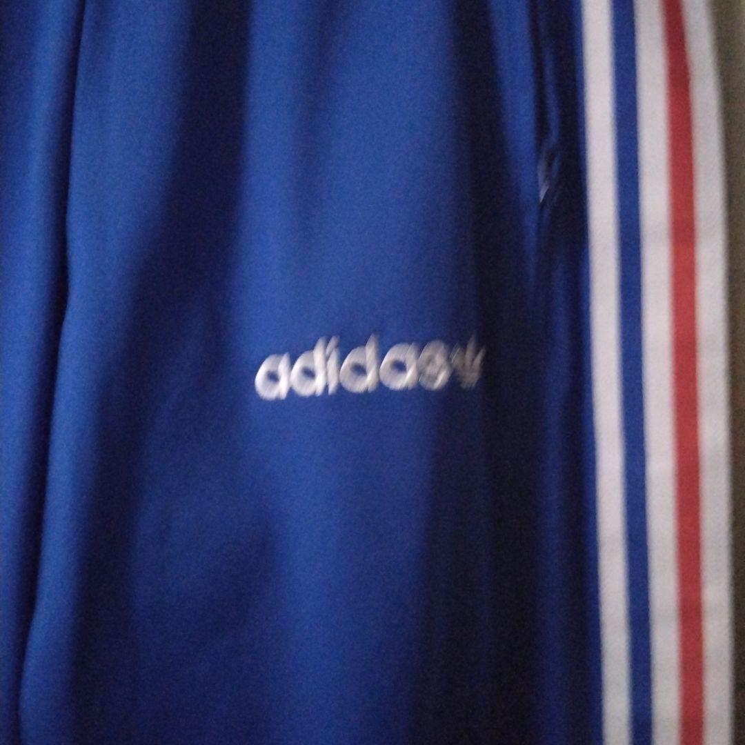 adidas フランス代表型ジャージー上下セット 青/赤/白：生産国タイ