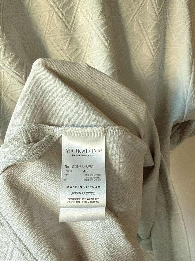 新品 ★ MARK&LONA コード ポロシャツ マーク&ロナ 正規品 グレー