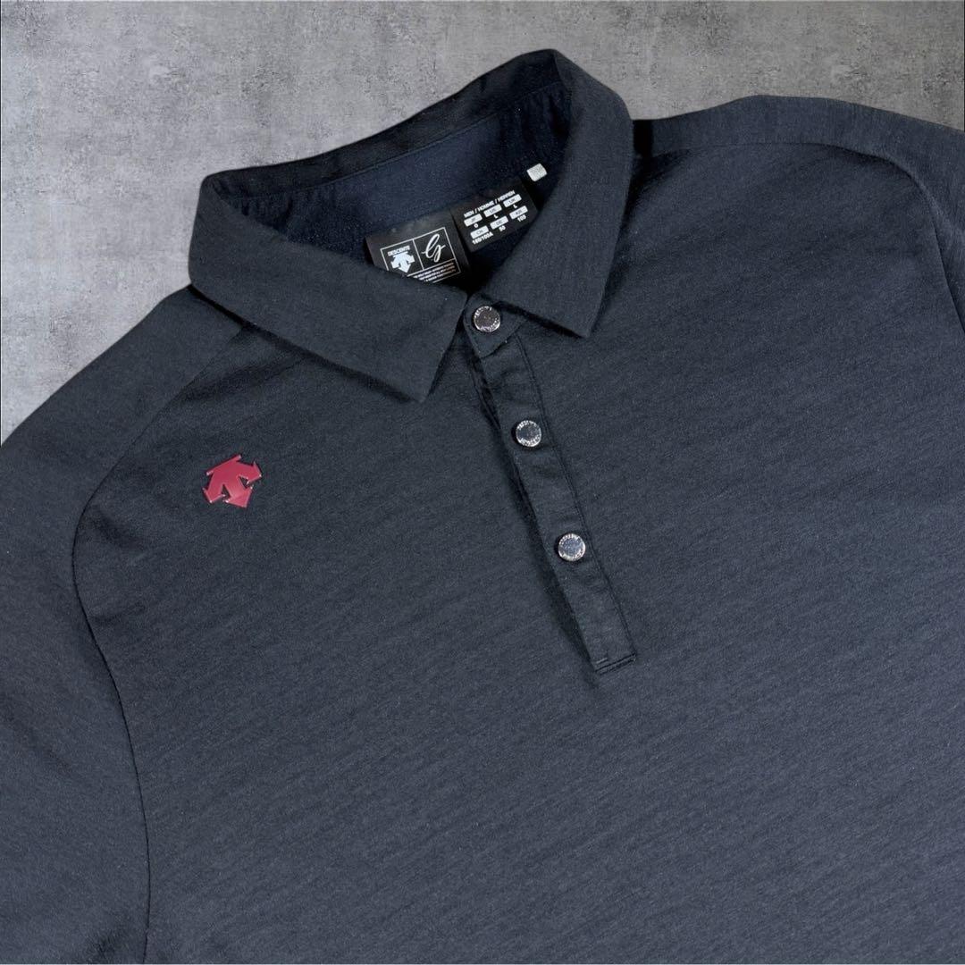 美品 DESCENTE GOLF デサント ゴルフ ポロシャツ 速乾 ストレッチ