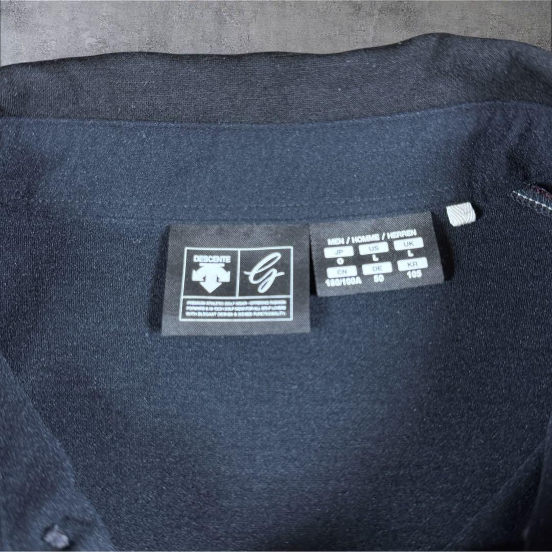 美品 DESCENTE GOLF デサント ゴルフ ポロシャツ 速乾 ストレッチ