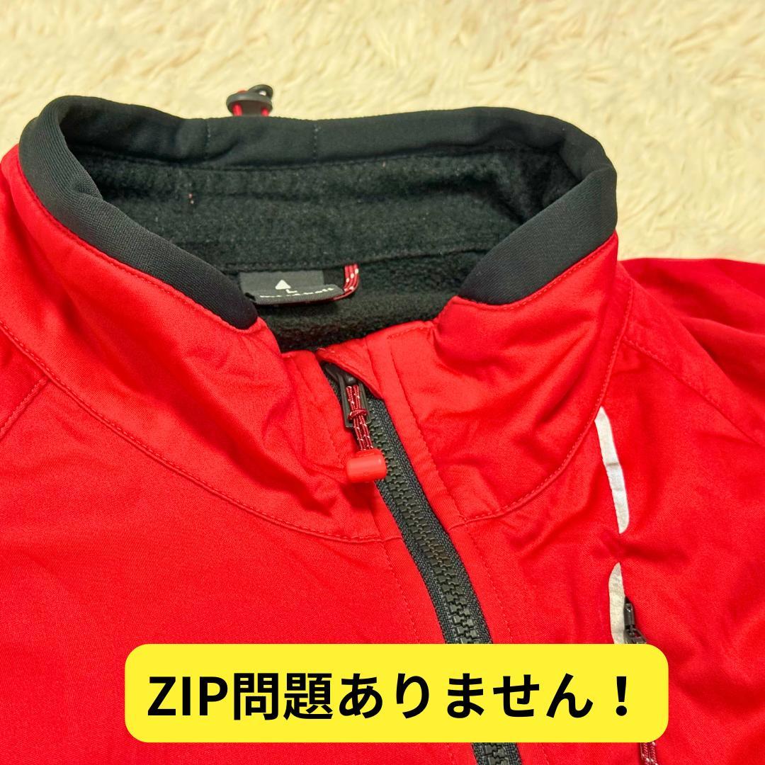 ⭐ほぼ新品　モンベル サイクルシェルジャケット　赤　L　サイクリングウェア自転車