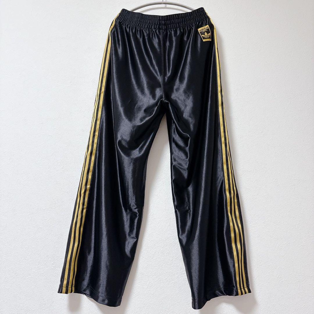 【新品】アディダス トラックパンツ 黒/ゴールド M ジャージ トレフォイル