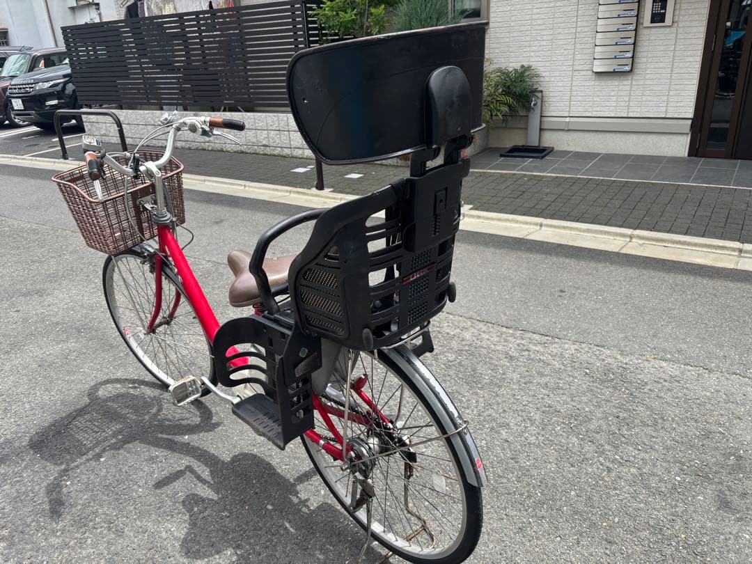 YAMAHA PAS 電動アシスト自転車 チャイルドシート付き 赤
