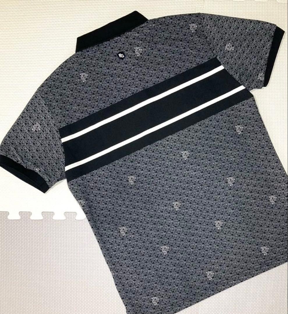 パーリーゲイツ アロフトカノコ モノグラム ポロシャツ（BLACK／4）