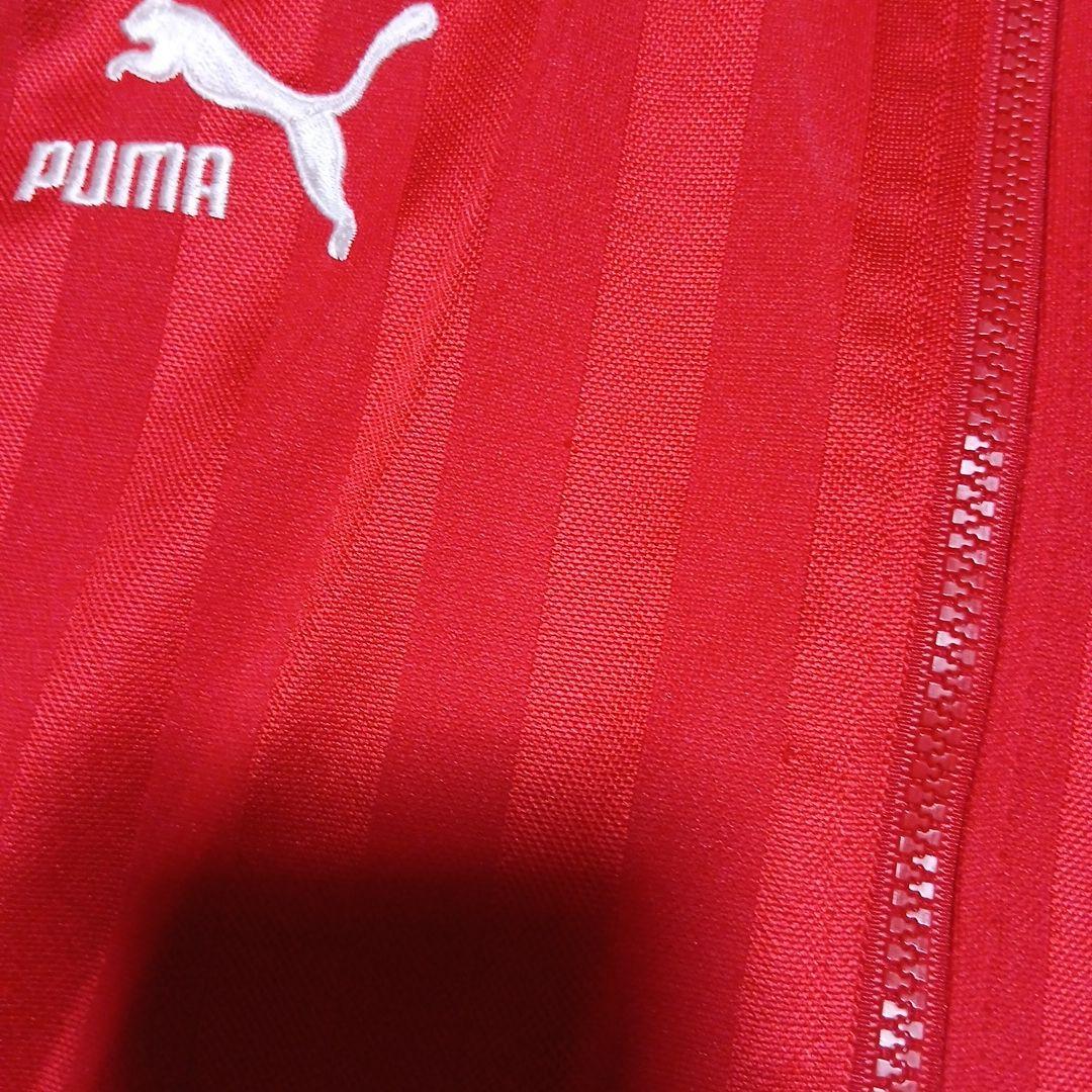 PUMA レッド ジャージ上下セット ウエスト80　ストライプ