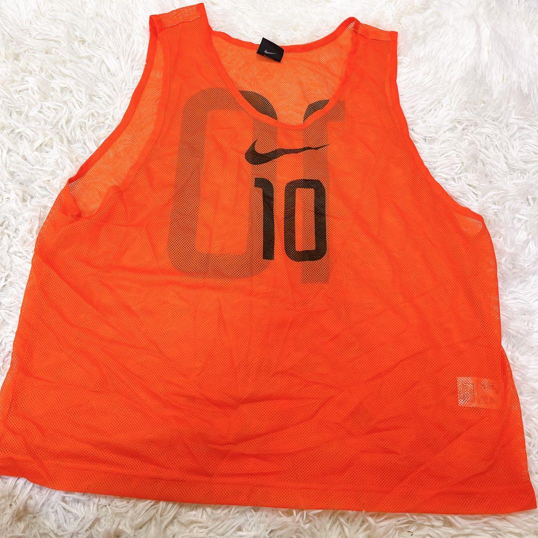 ナイキ　NIKE ビブス セット 10枚　オレンジ　サッカー　バスケット　袋付