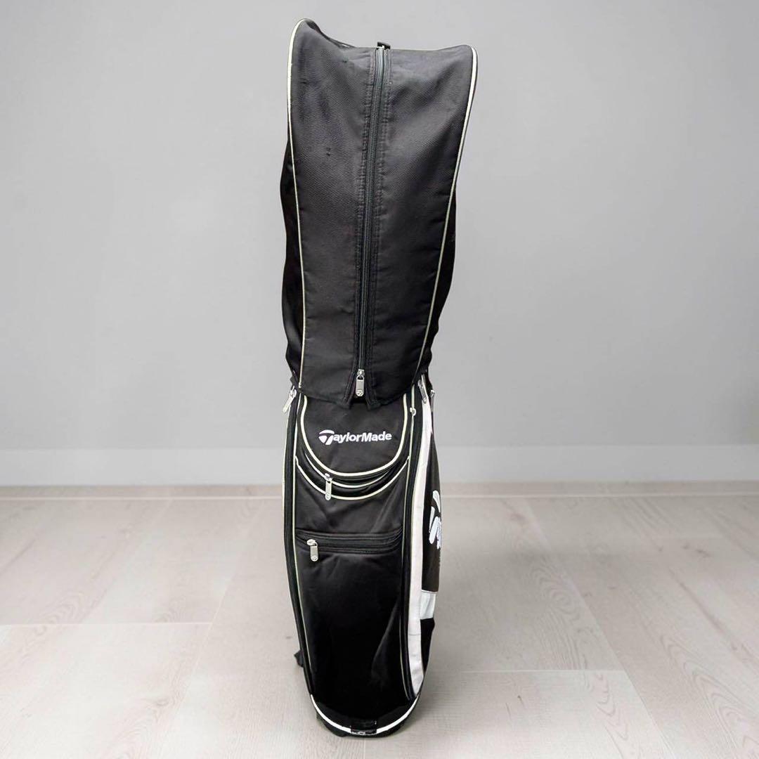 【人気モデル】TaylorMade キャディバッグ 黒白 フード付 動作品