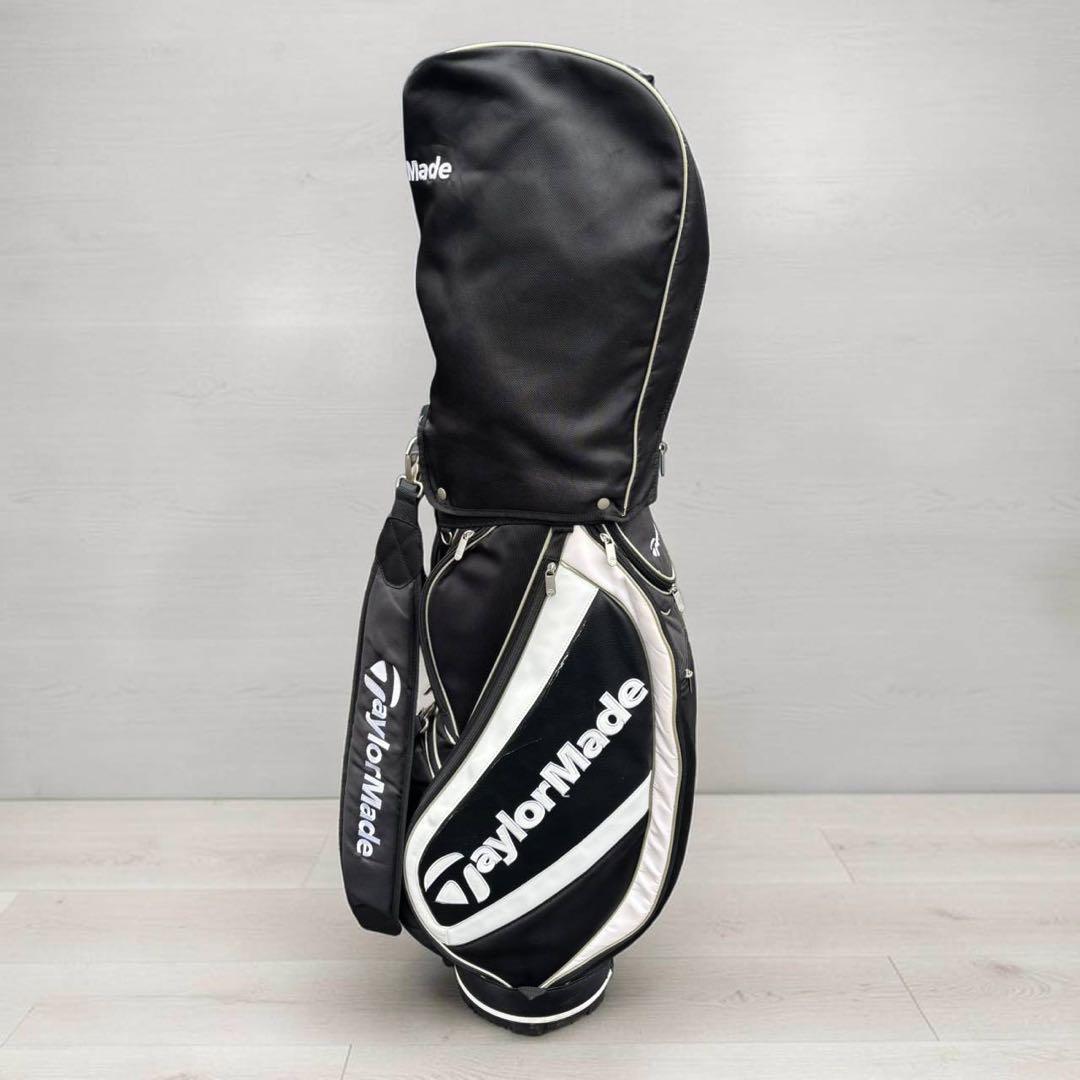 【人気モデル】TaylorMade キャディバッグ 黒白 フード付 動作品
