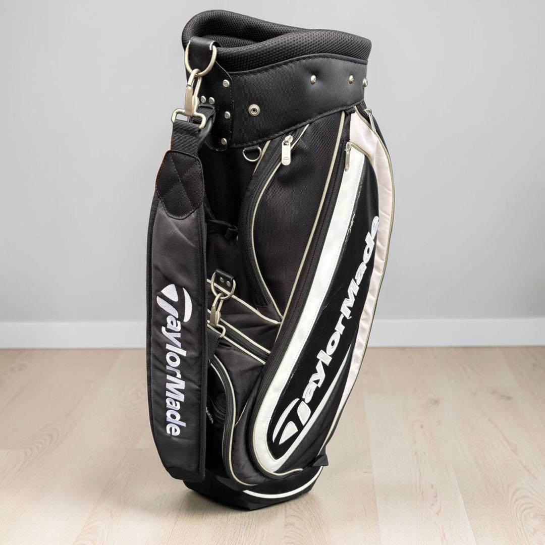 【人気モデル】TaylorMade キャディバッグ 黒白 フード付 動作品