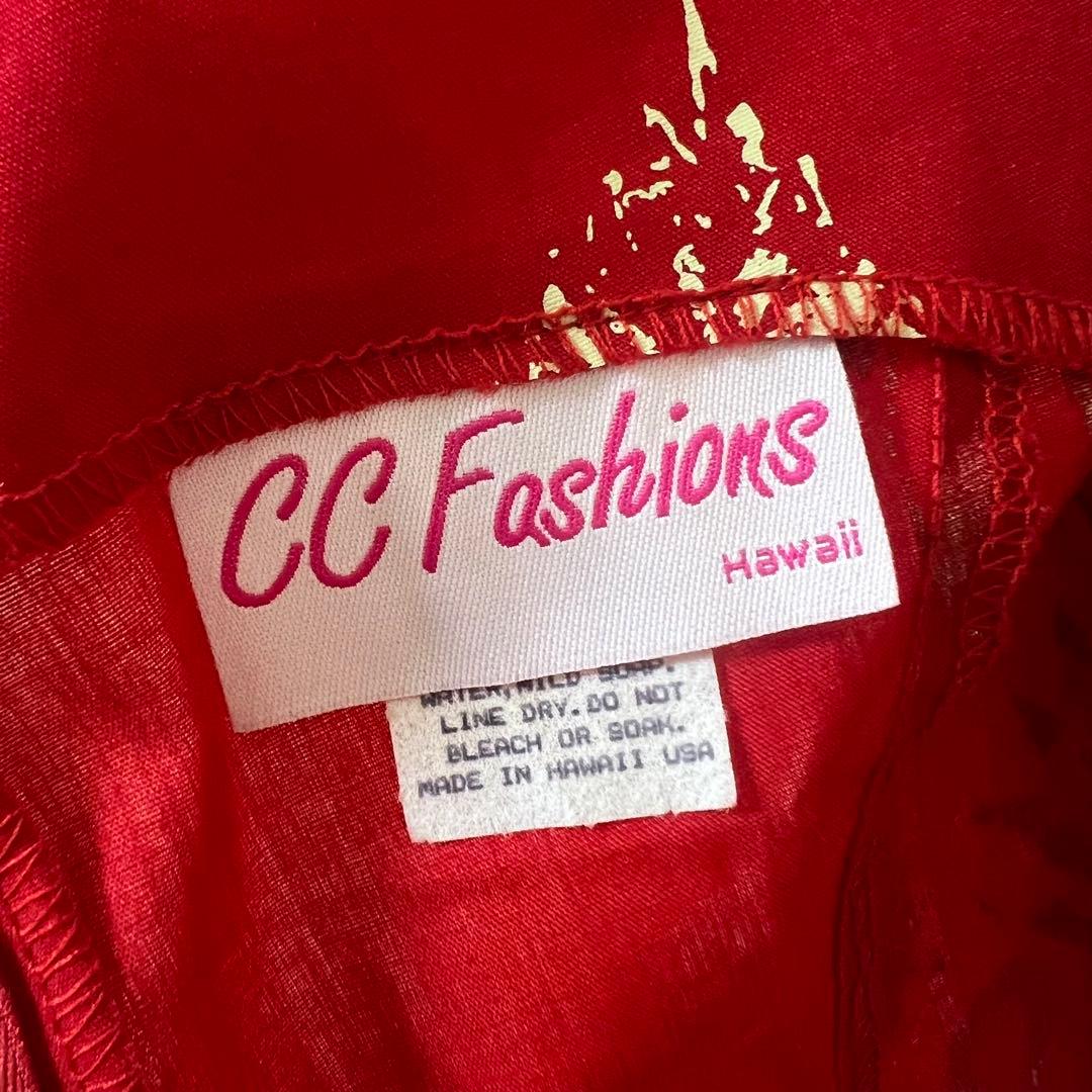 CC Fashions ハワイ　フラダンスドレス 衣装　未使用　ボタニカル　赤