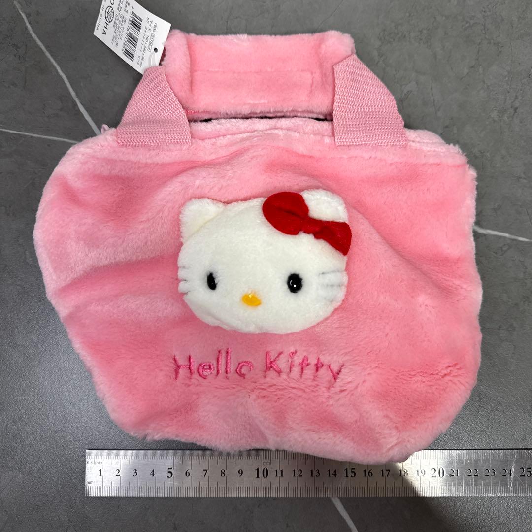 サンリオ　ハローキティ　バッグ　ミニバッグ　もこもこ　レトロ　当時物