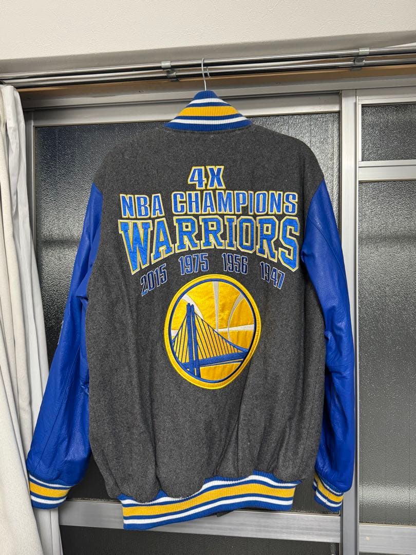 NBA 希少 美品 ウォリアーズ 優勝記念 本革 スタジャン