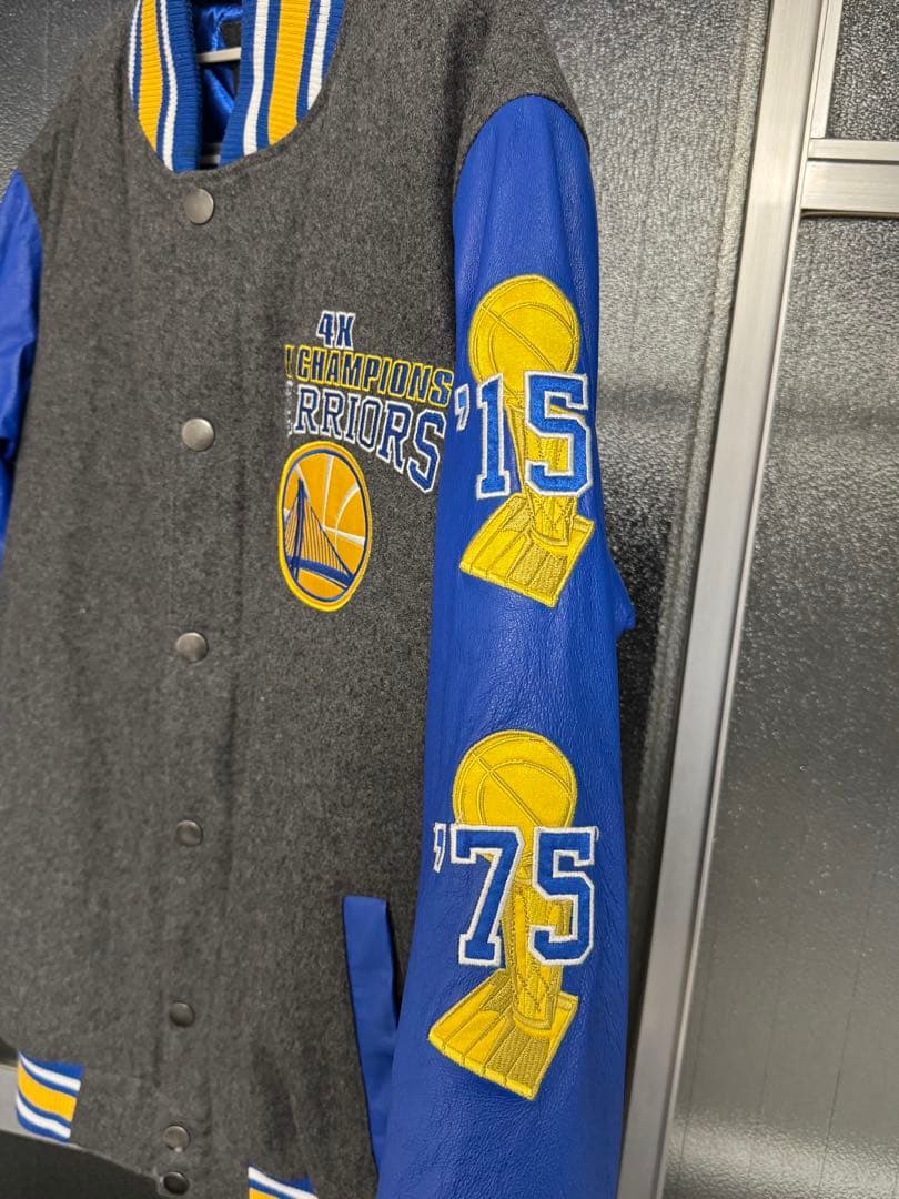 NBA 希少 美品 ウォリアーズ 優勝記念 本革 スタジャン