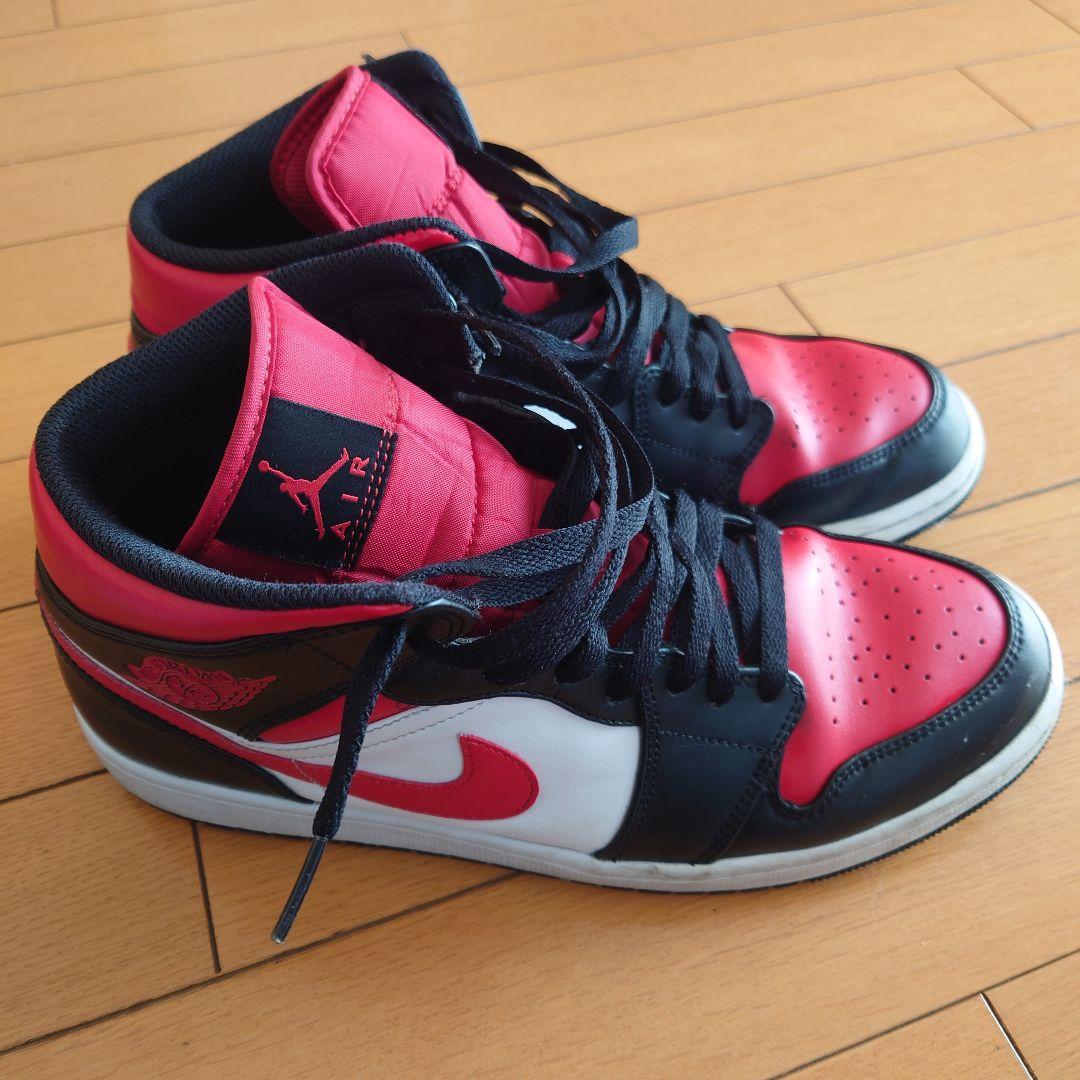 NIKE AIR JORDAN 1 MID 29cm ブラック/レッド