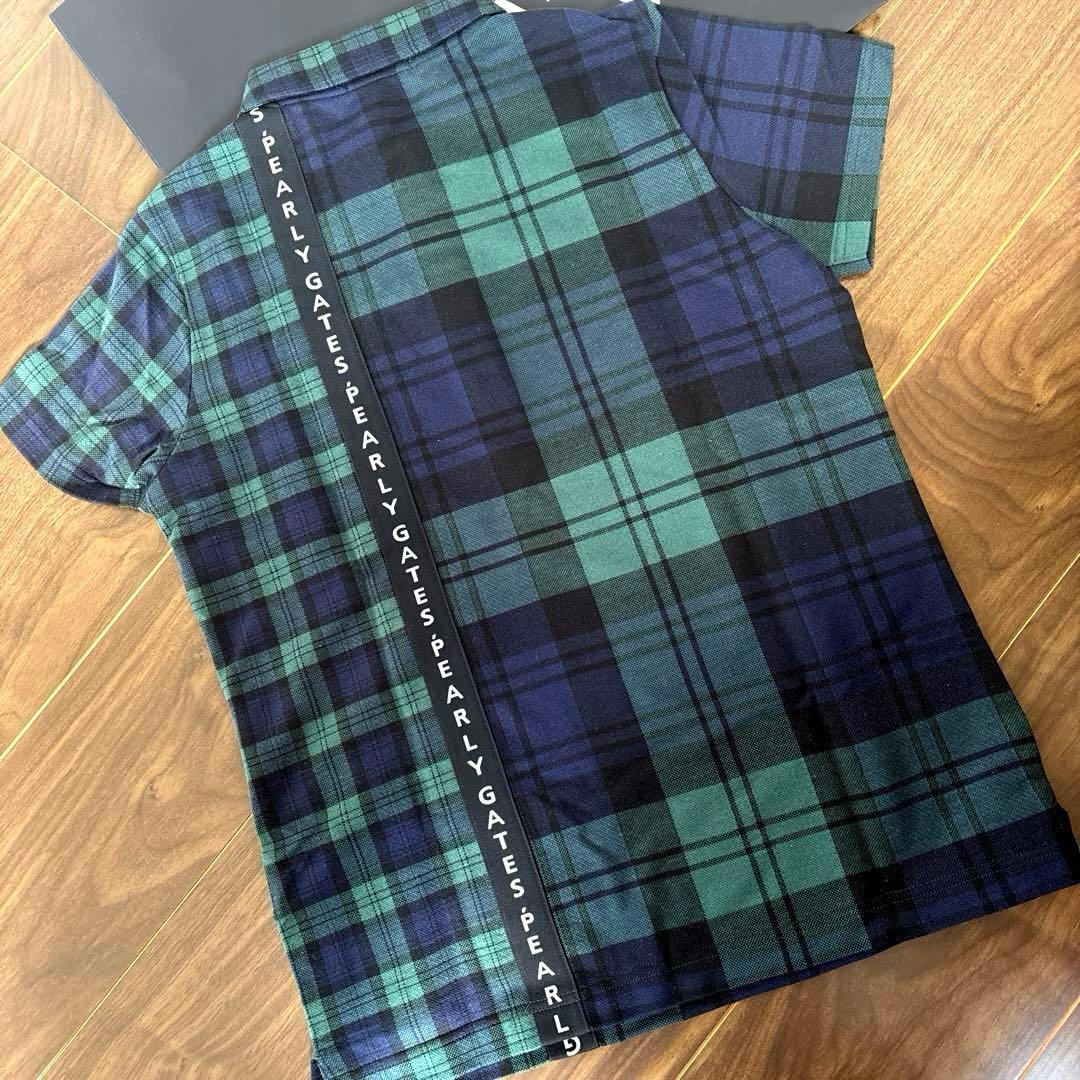 PEARLY GATES チェック柄シャツ　半袖ポロシャツ　レディースウエア　1