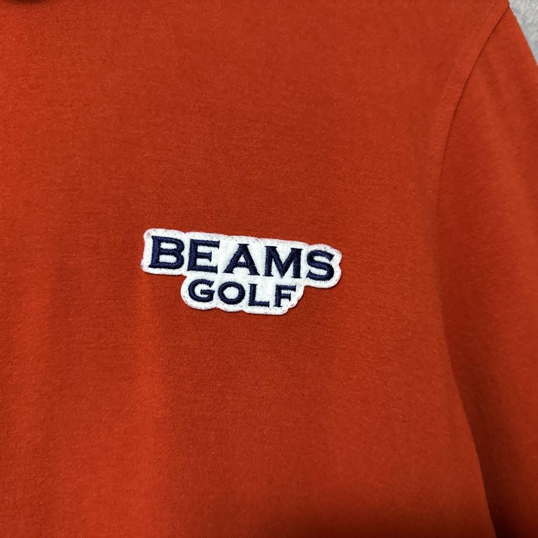 BEAMS GOLF ビームスゴルフ 微起毛 ハイネック シャツ オレンジ M