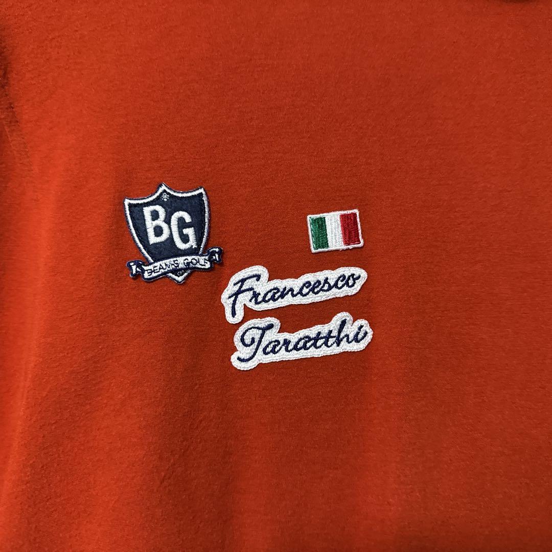 BEAMS GOLF ビームスゴルフ 微起毛 ハイネック シャツ オレンジ M