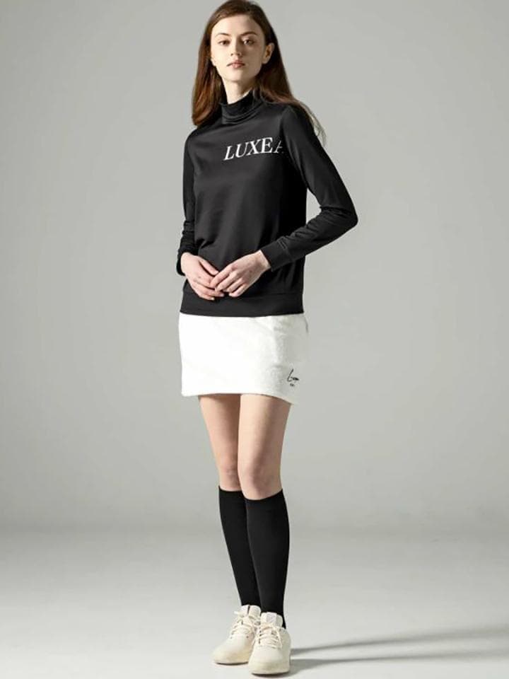 LUXEAKMPLUS GOLF 23AW ロゴ モックネックTシャツ トップス