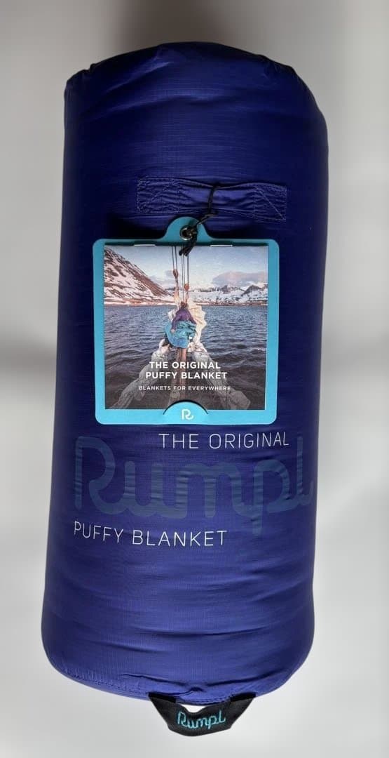 【新品】 RUMPL ランプル　アウトドア ブランケット　ウェーブブルー ブルー