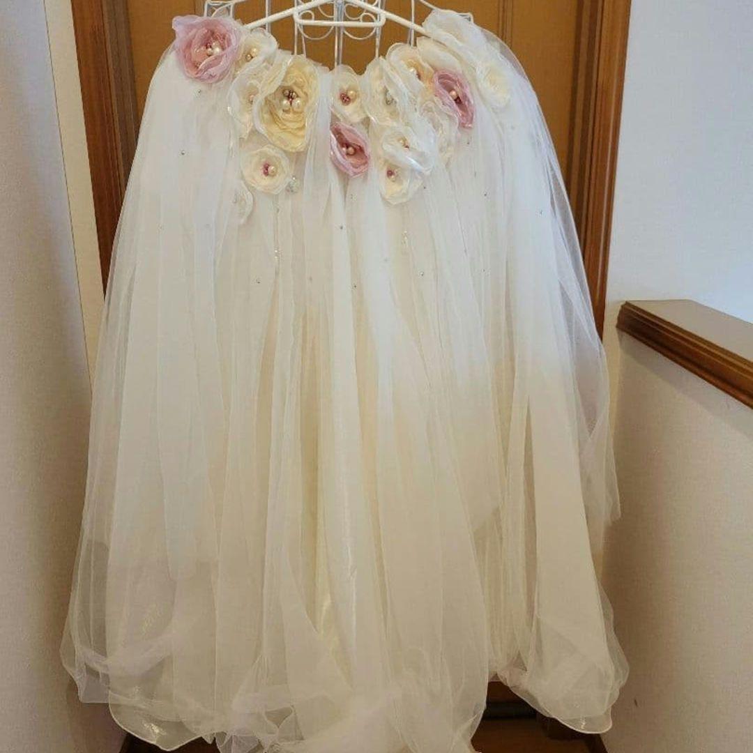 新品☘️ベリーダンス 衣装 花モチーフ オフホワイト M~L