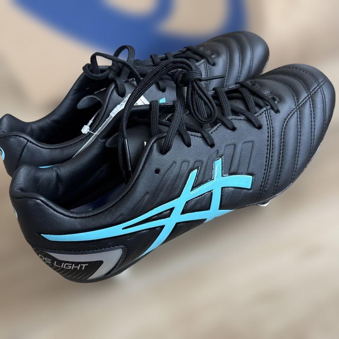 新品　アシックス　DS ライトゲイン　ST ワイド　サッカー　パイク　黒25.0