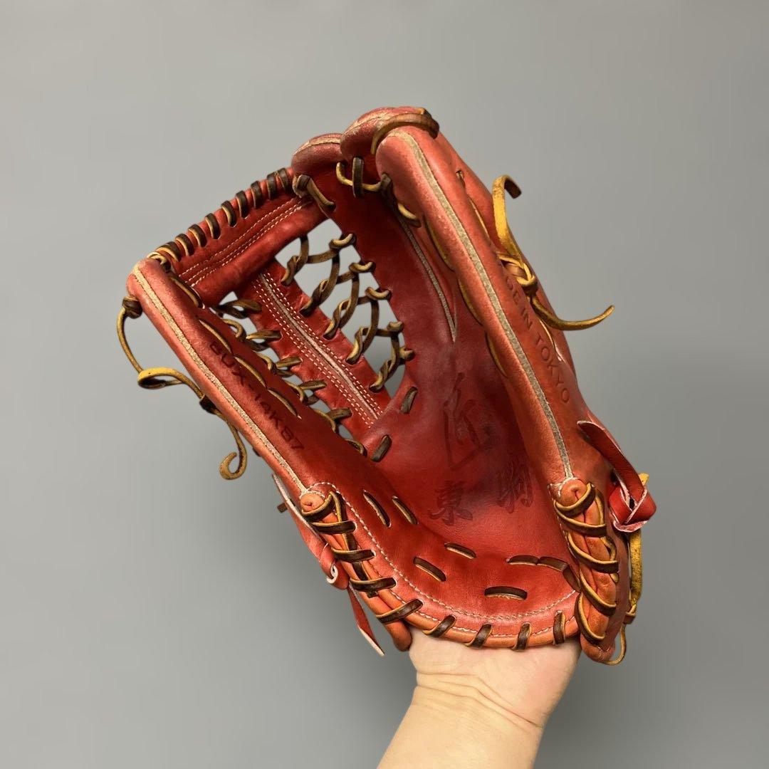 1277 東駒 型抜群 美品 硬式 外野手用グローブ