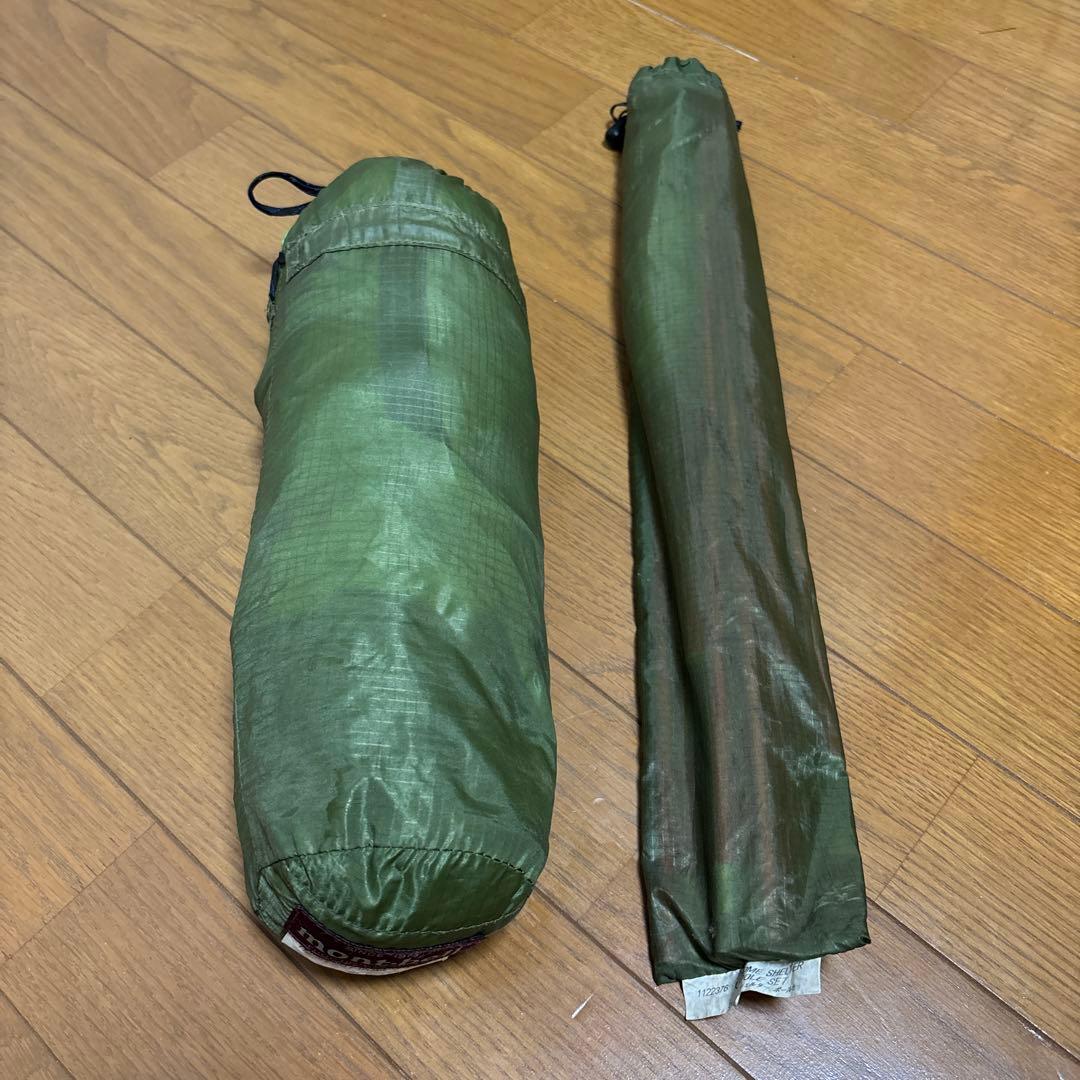 モンベル　ULドームシェルター　1型　1人用　ツェルト　軽量　黄緑　グリーン
