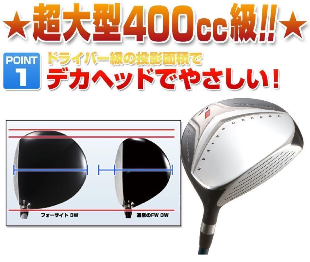 1.2番FWも◆ 優しい超大型激飛び2オン兵器! ワークスゴルフフォーサイトFW
