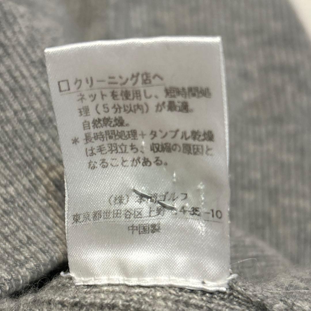 本間ゴルフ　ヒロホンマ　カシミヤ100%ニット　セーター　グレー　LL