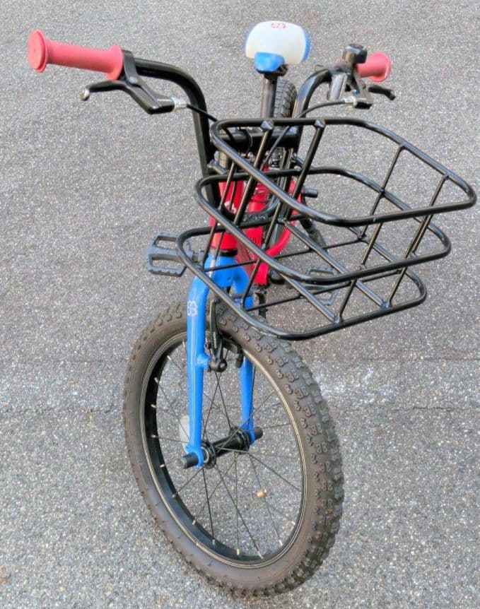 ヨツバサイクル　18インチ ヒーローレッド　カゴ付き　引き取り