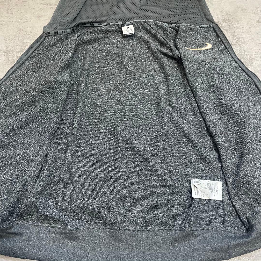 美品 NIKE セットアップ パーカー 金 刺繍 ロゴ グレー S 上下 ウェア
