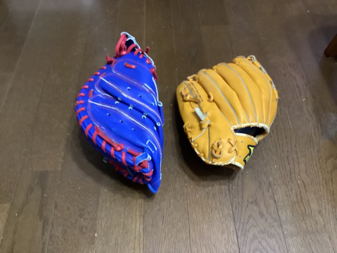 Mizuno 野球グローブ 青とオレンジ
