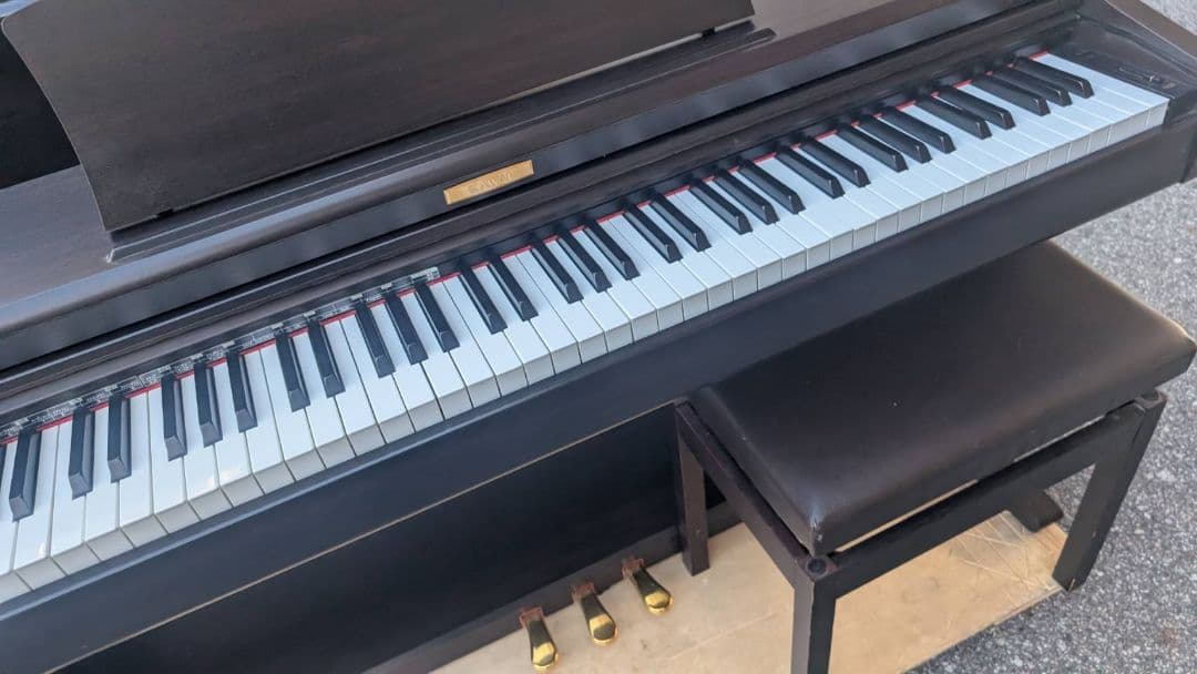 送料込み CN22 KAWAI 電子ピアノ 08年製 美品 ★COLORブラウン