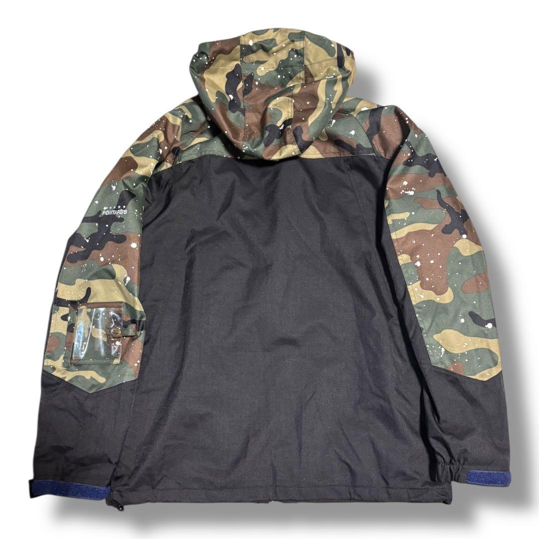 Y250【美品】PONTAPES 迷彩柄 スノーボードウェア 上下セット