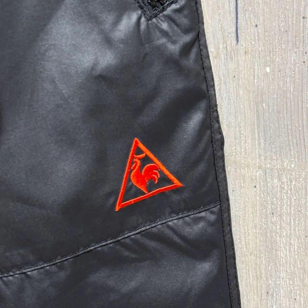 ルコックスポルティフ　ゴルフ　パンツ　起毛　刺繍ロゴ　ジップポケット　ブラック