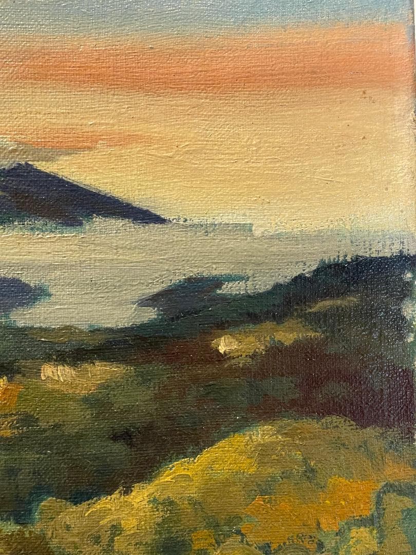 「真作」篠原薫　風景画　油彩画　額装　サイン有り　F8号