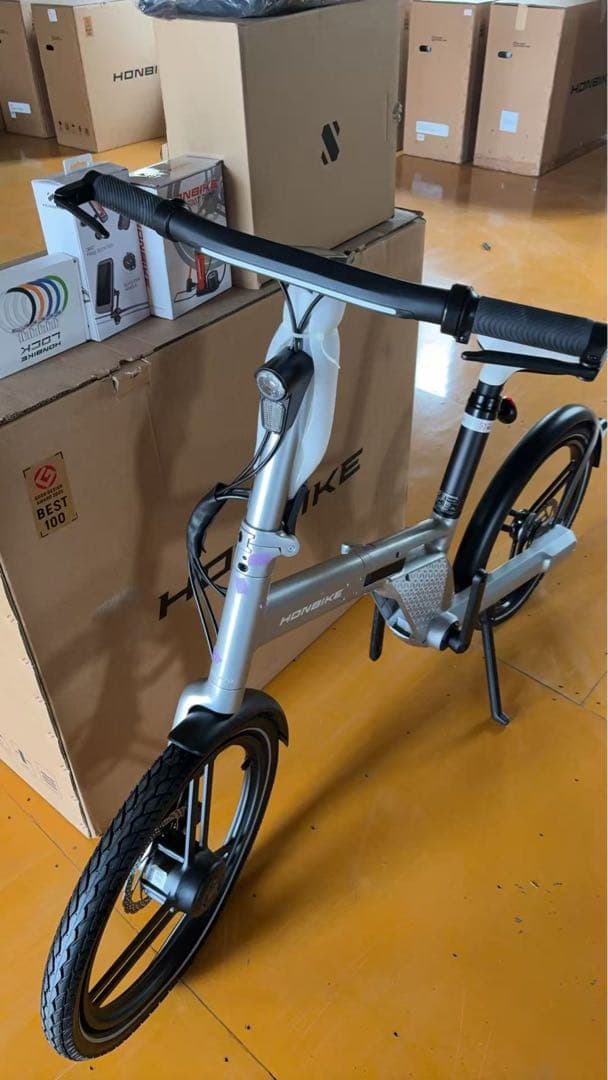 HONBIKE スポーツタイプ 電動アシスト自転車 シルバー
