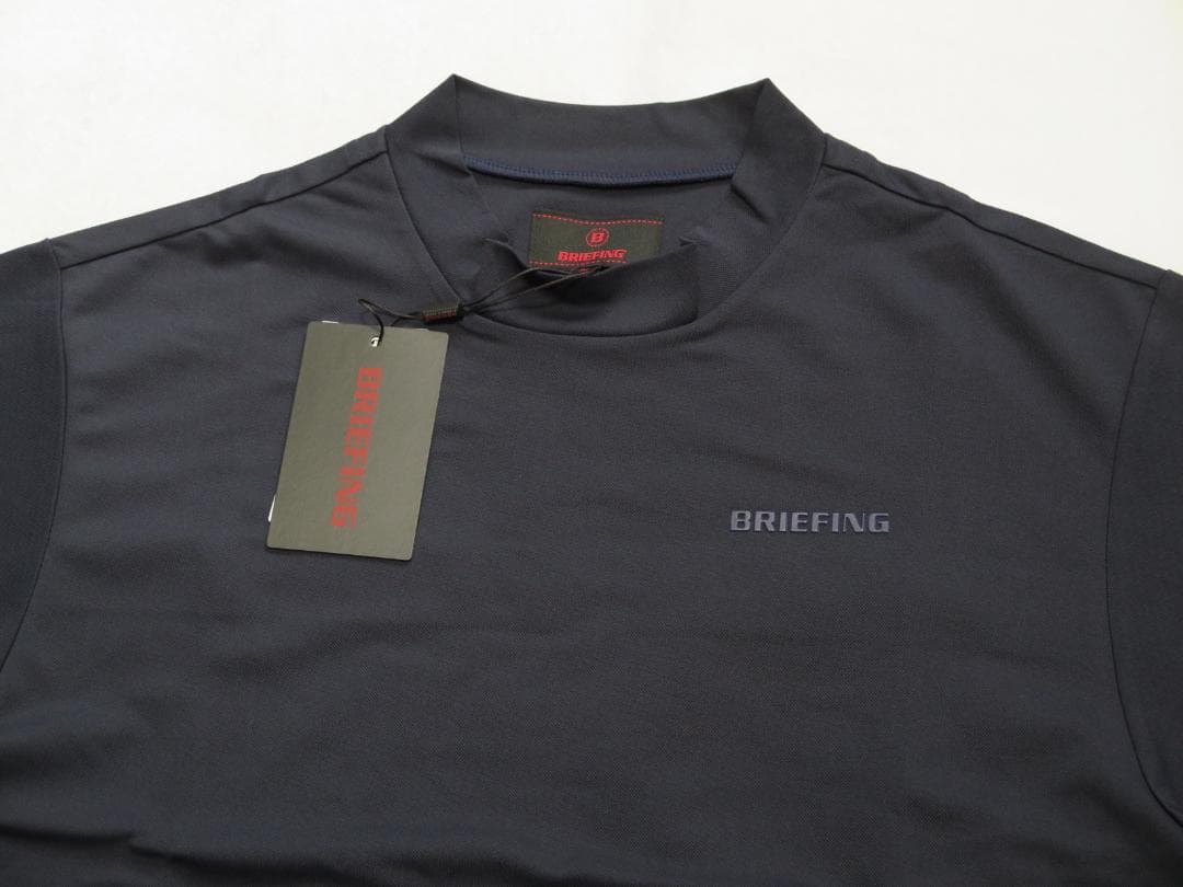 ⓂBRIEFING GOLFブリーフィングゴルフバックロゴラインシャツネイビー
