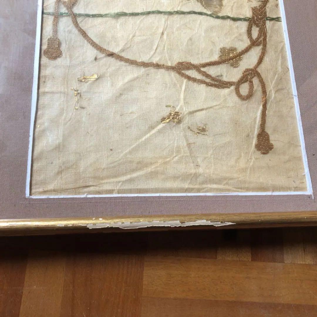 鷹　刺繍額