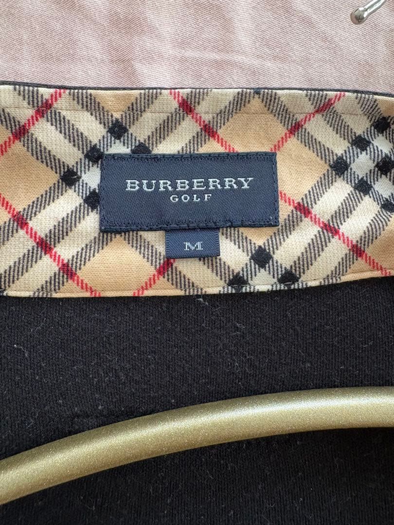 BURBERRY GOLF ブラック ジップアップシャツ M