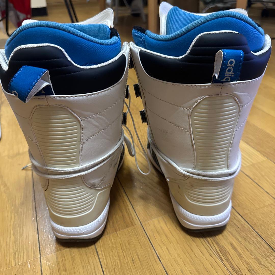adidas スノーボードブーツ 25.5cm ホワイト/ブラック/ブルー