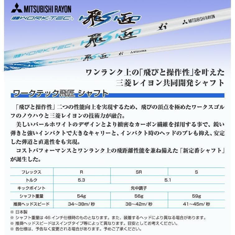 新品 可変式 超高反発FIREマキシマックスBP 1.7 10度 飛匠 シャフト