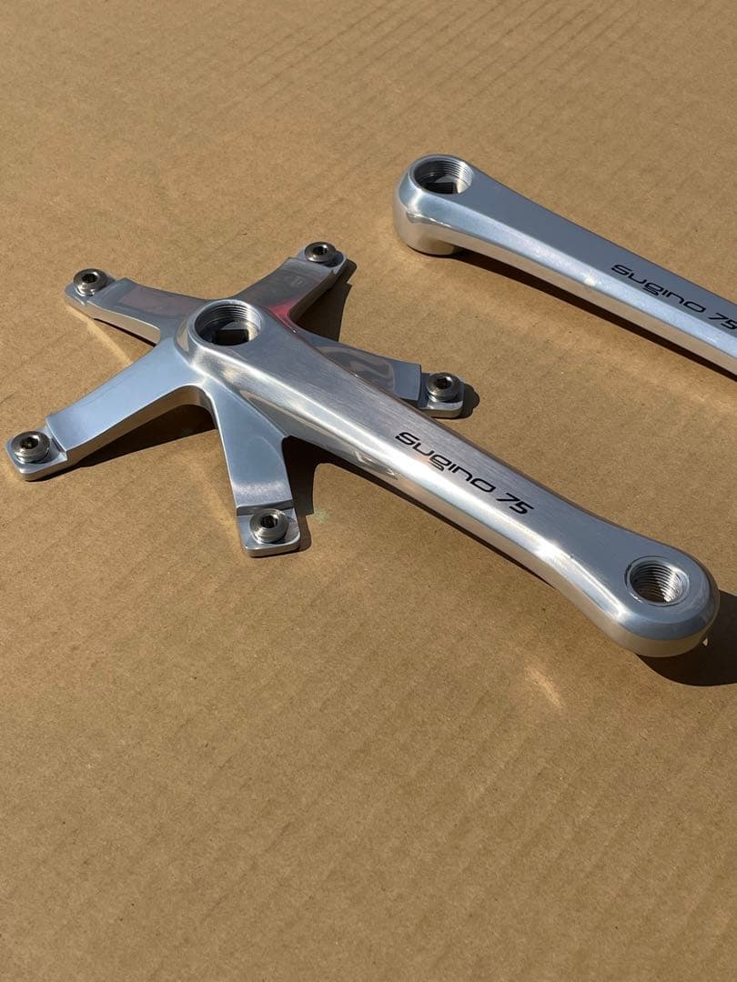 美品‼️Sugino 75 クランクアーム アルミ シルバー NJS仕様